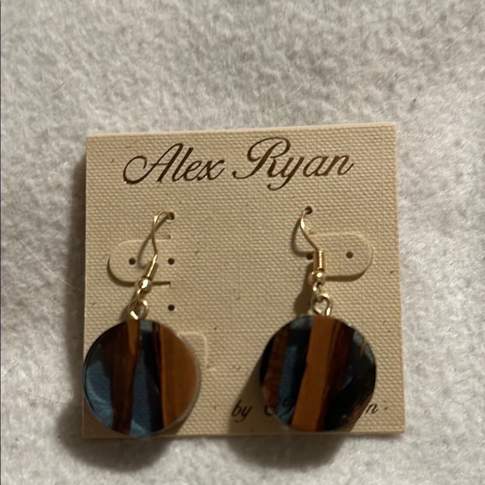 Alex Ryan Gold and Brown Earrings